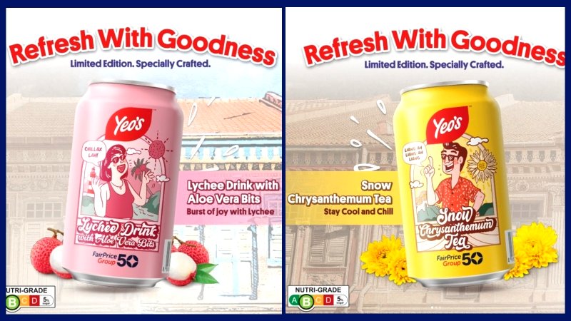 Yeo's and FairPrice launch special edition cans with quirky characters